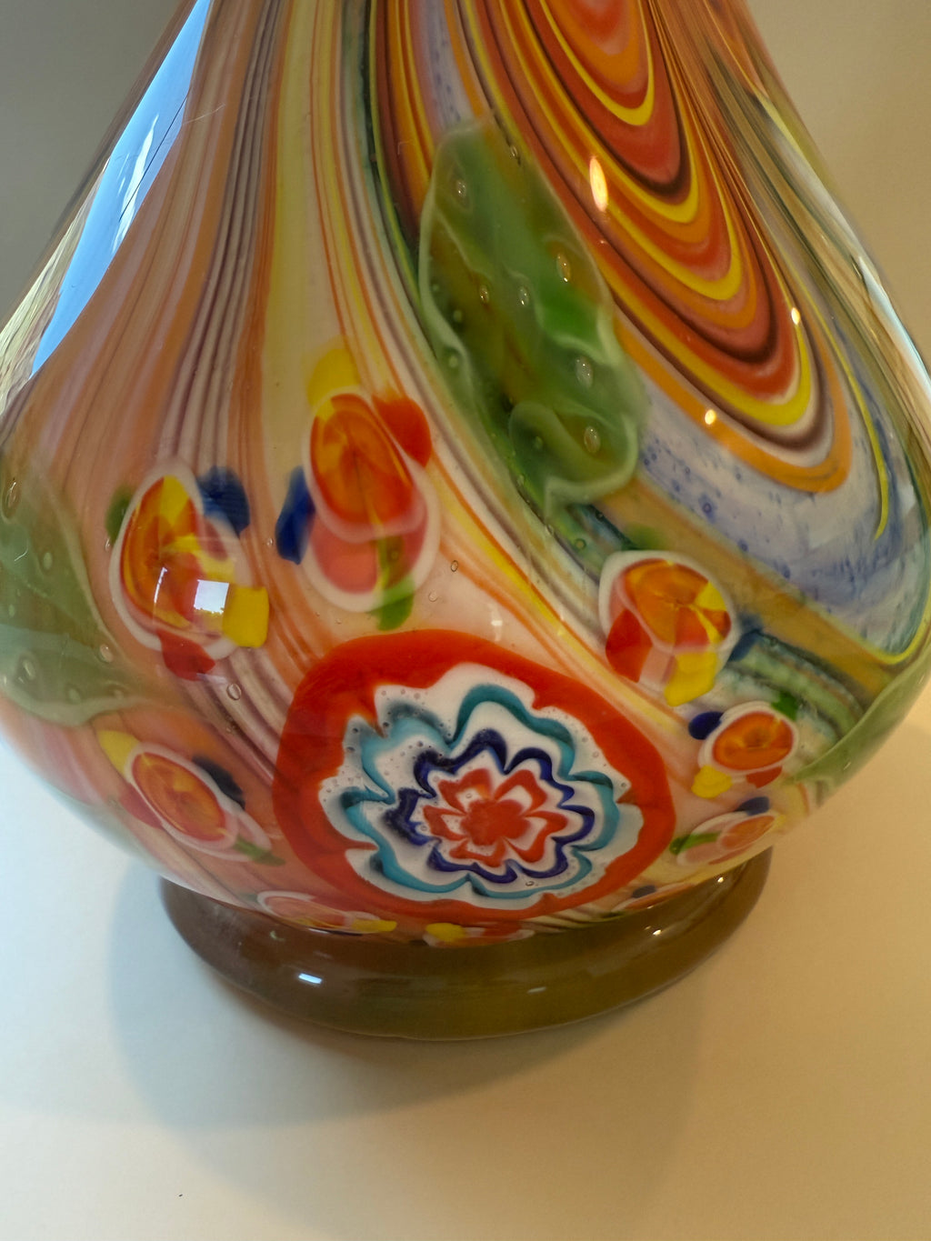 Vintage Murano Millefori Pattern Vase