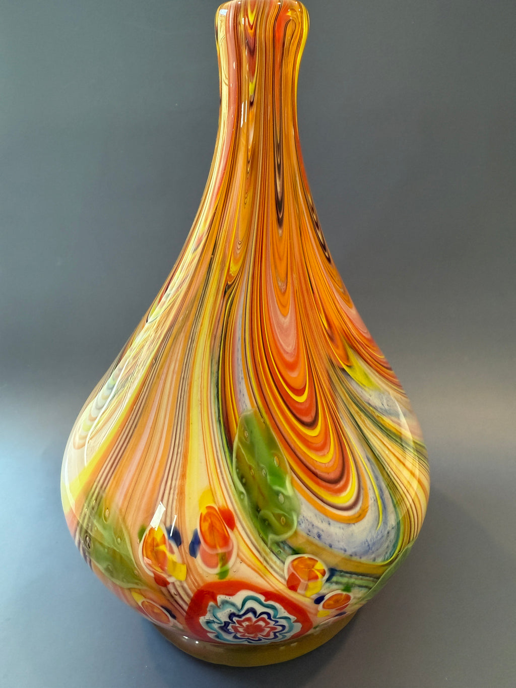 Vintage Murano Millefori Pattern Vase