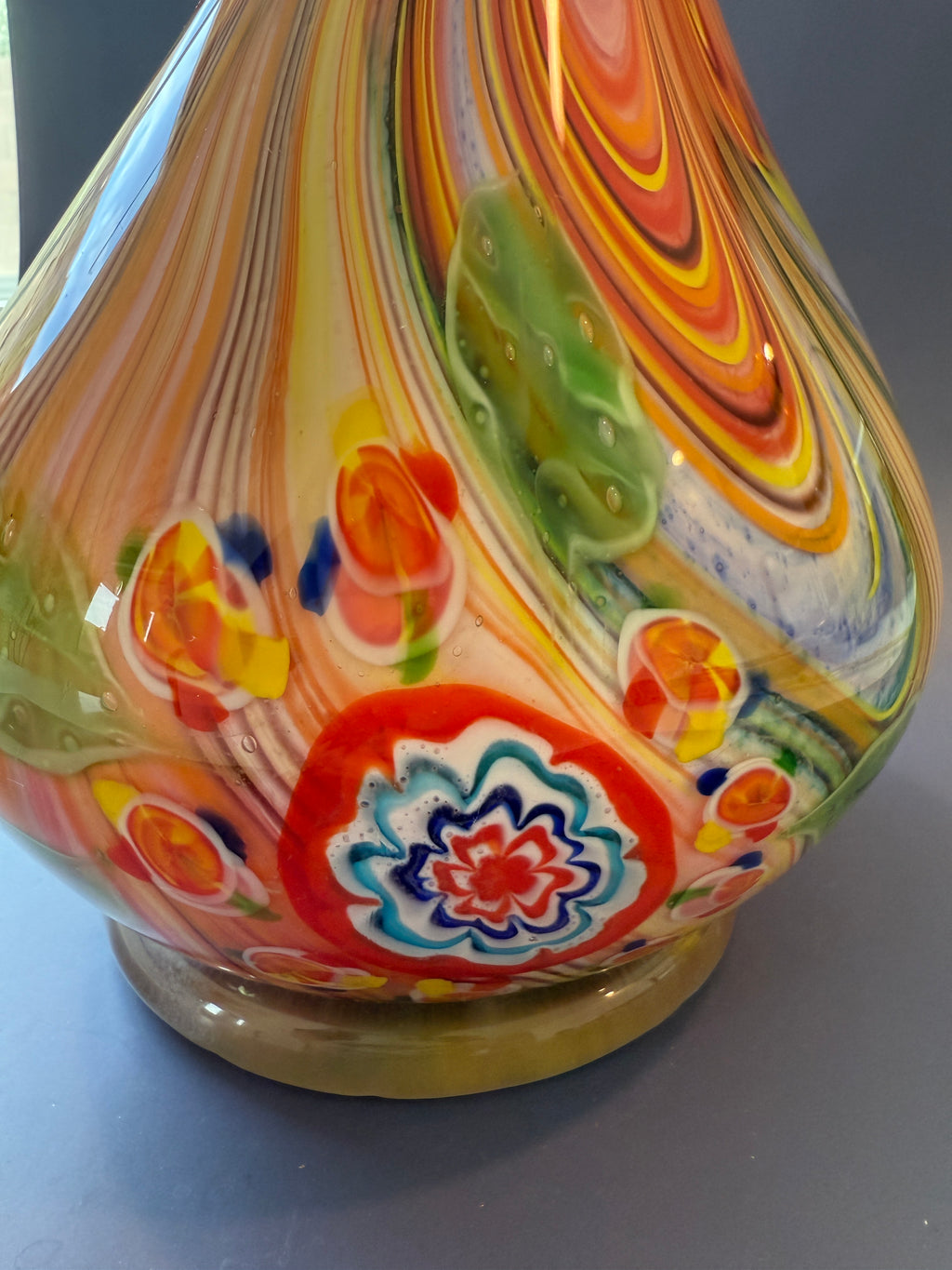Vintage Murano Millefori Pattern Vase
