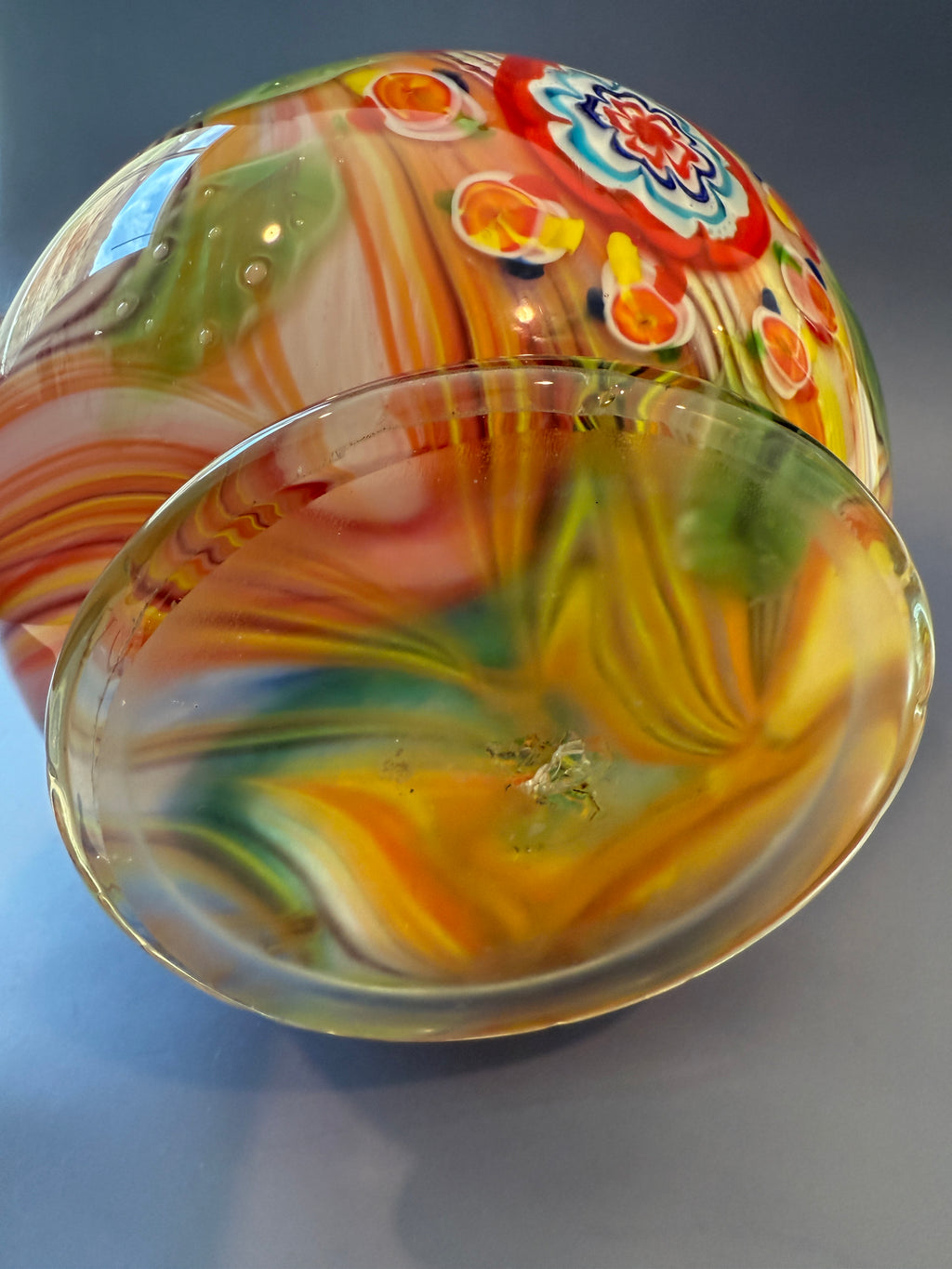Vintage Murano Millefori Pattern Vase