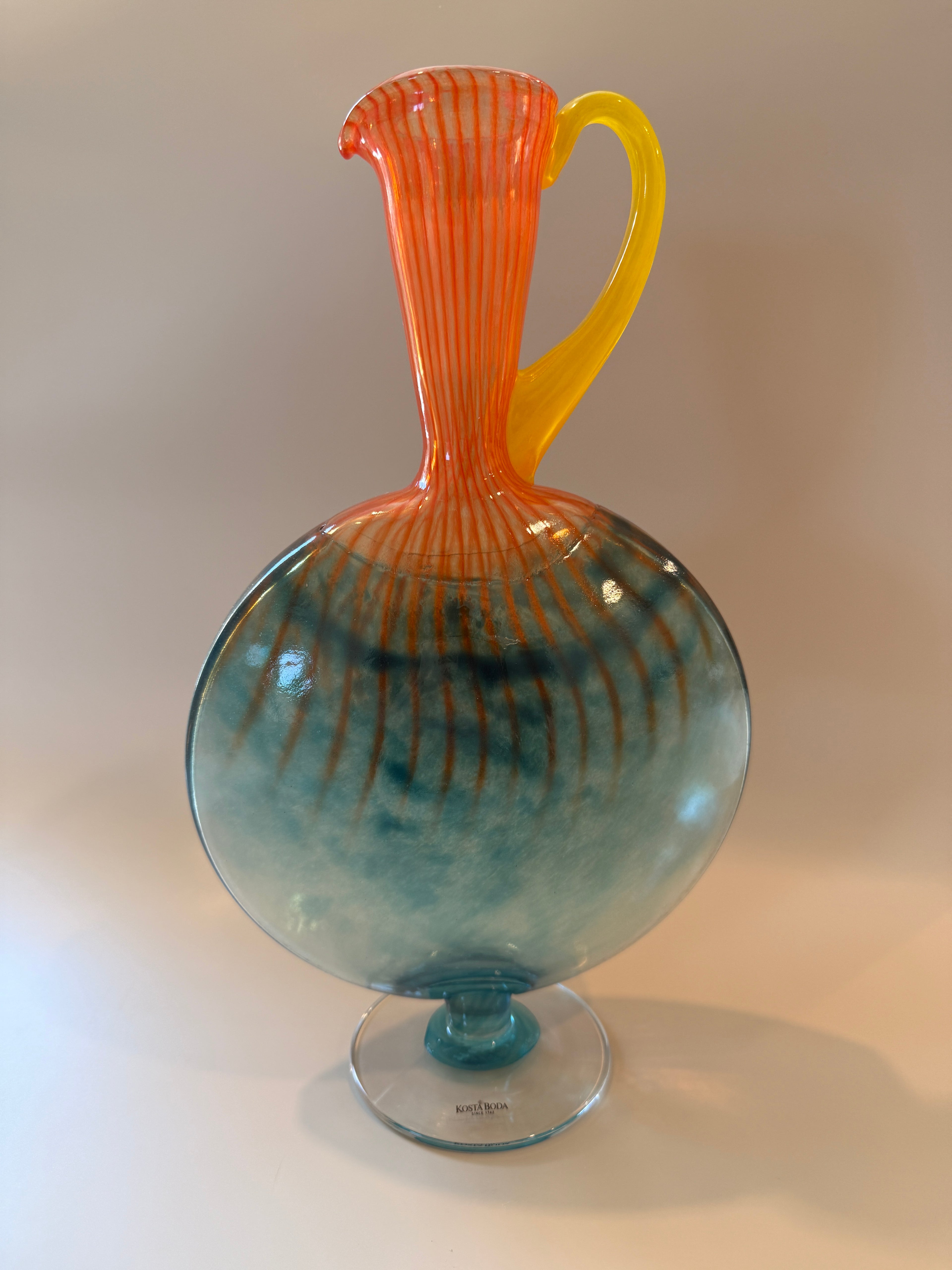 Kosta Boda "Bon Bon" Art Glass Ewer Jug