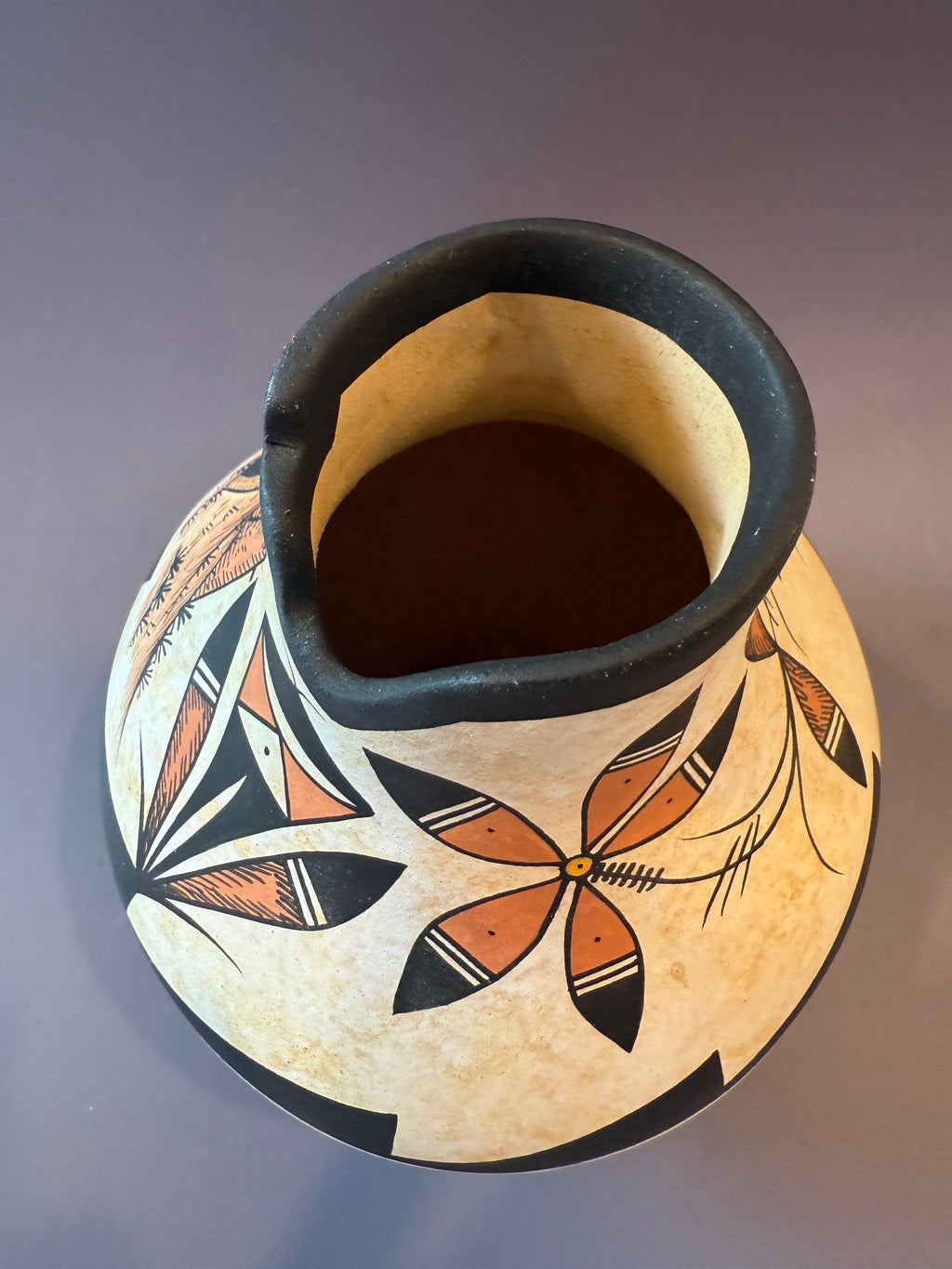 Pueblo Kiva Pottery Vase Vintage Native American, Signed.