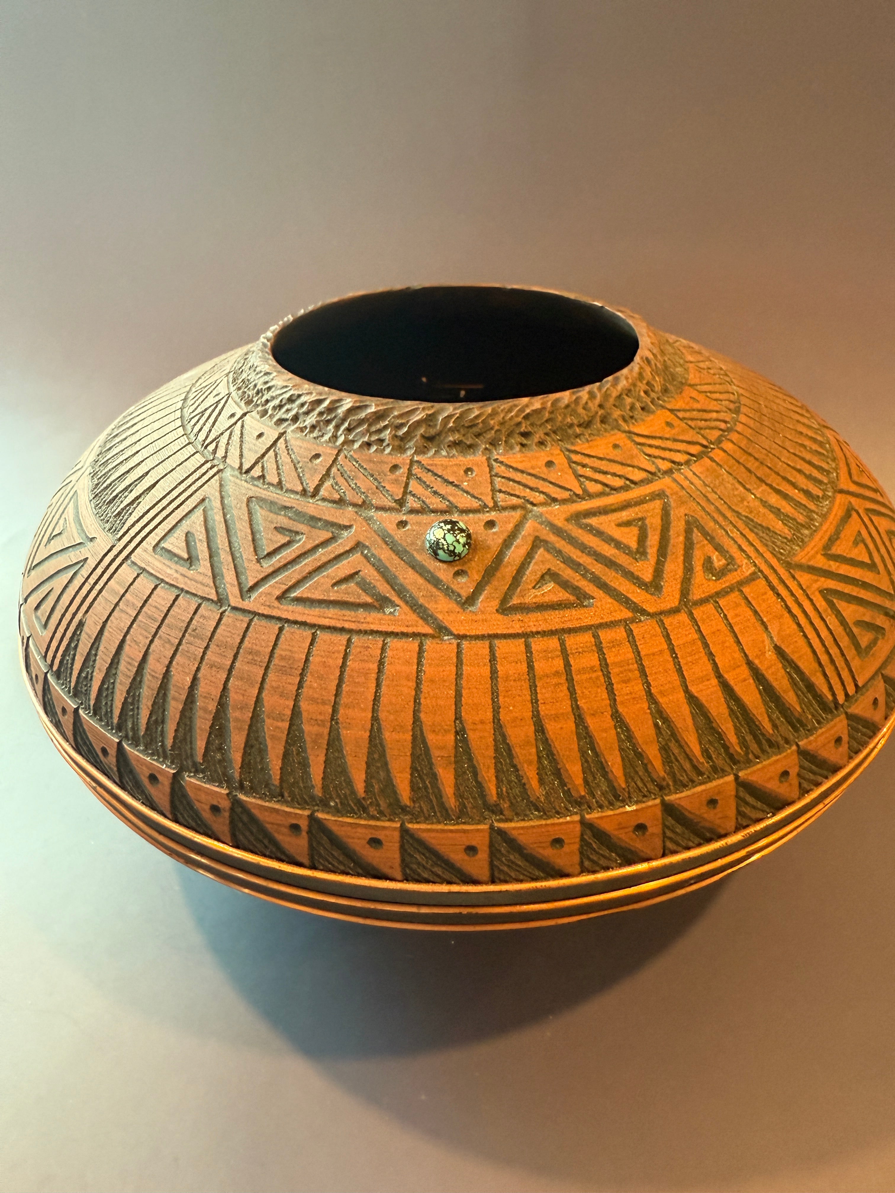 Navajo Pottery Vase Vintage Native American, Signed.