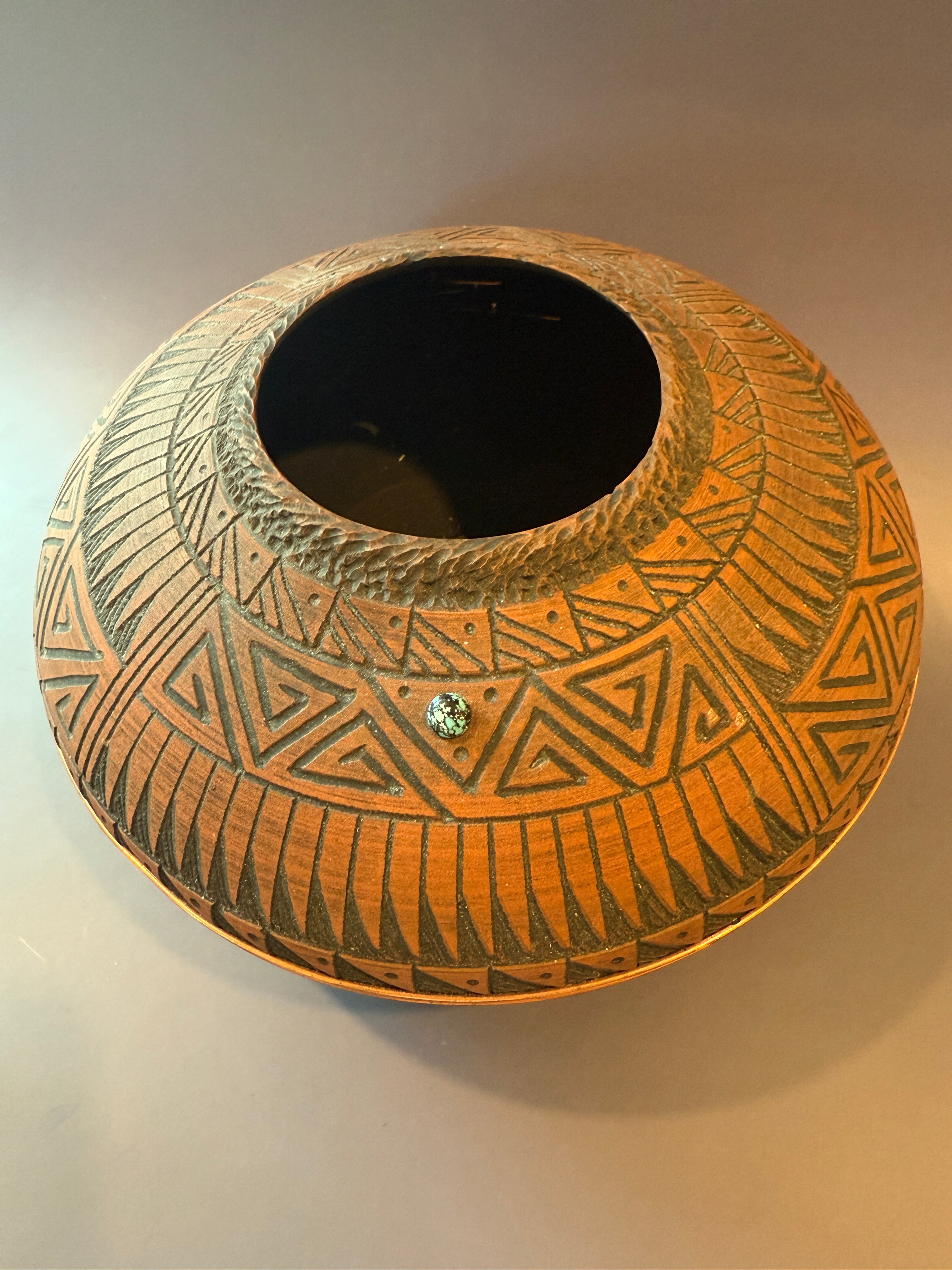 Navajo Pottery Vase Vintage Native American, Signed.