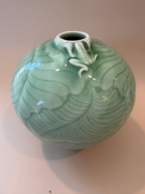 Elaine Coleman Celadon Vase.