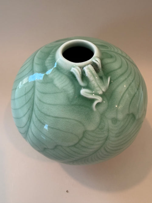Elaine Coleman Celadon Vase.