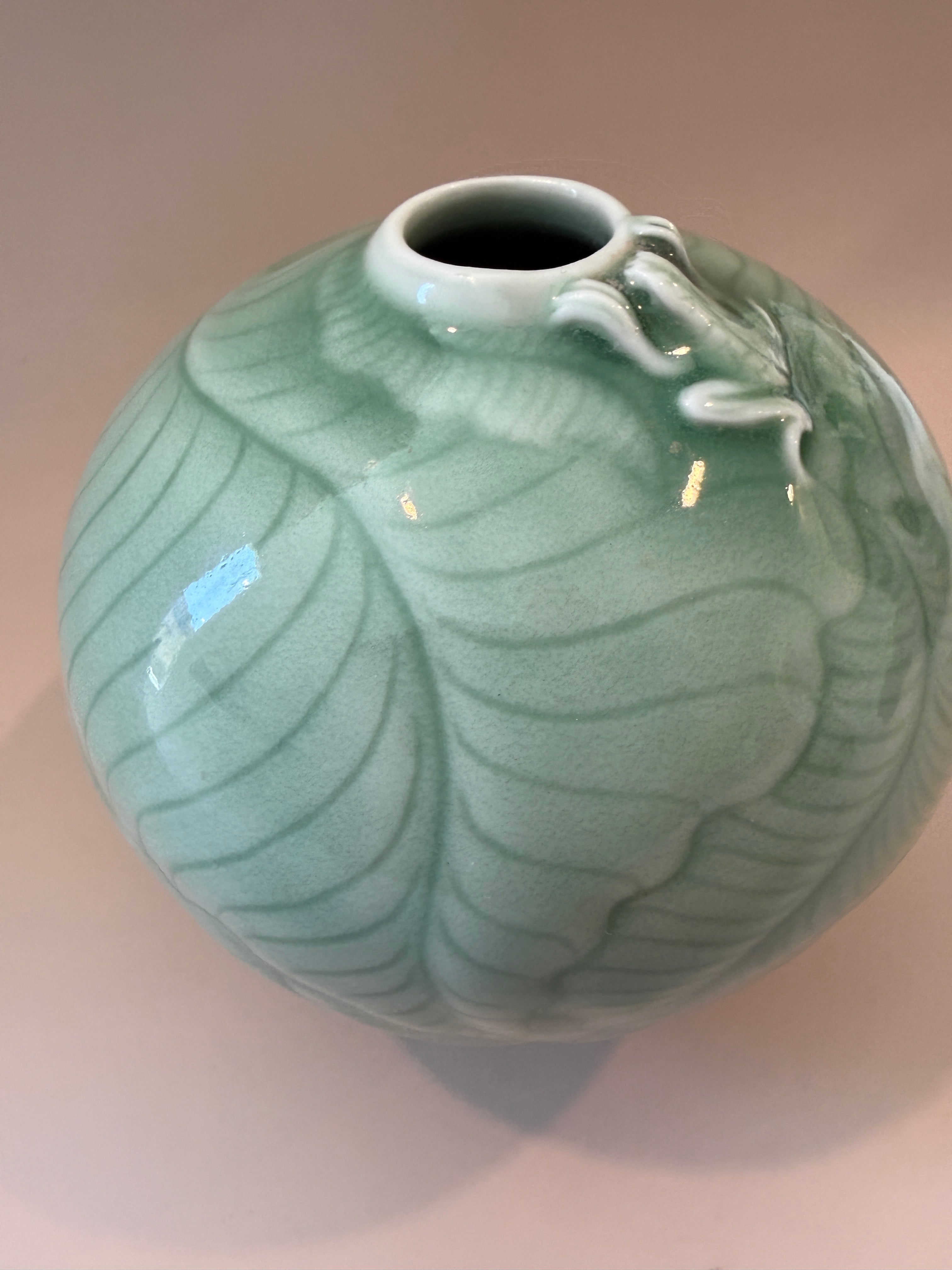 Elaine Coleman Celadon Vase.