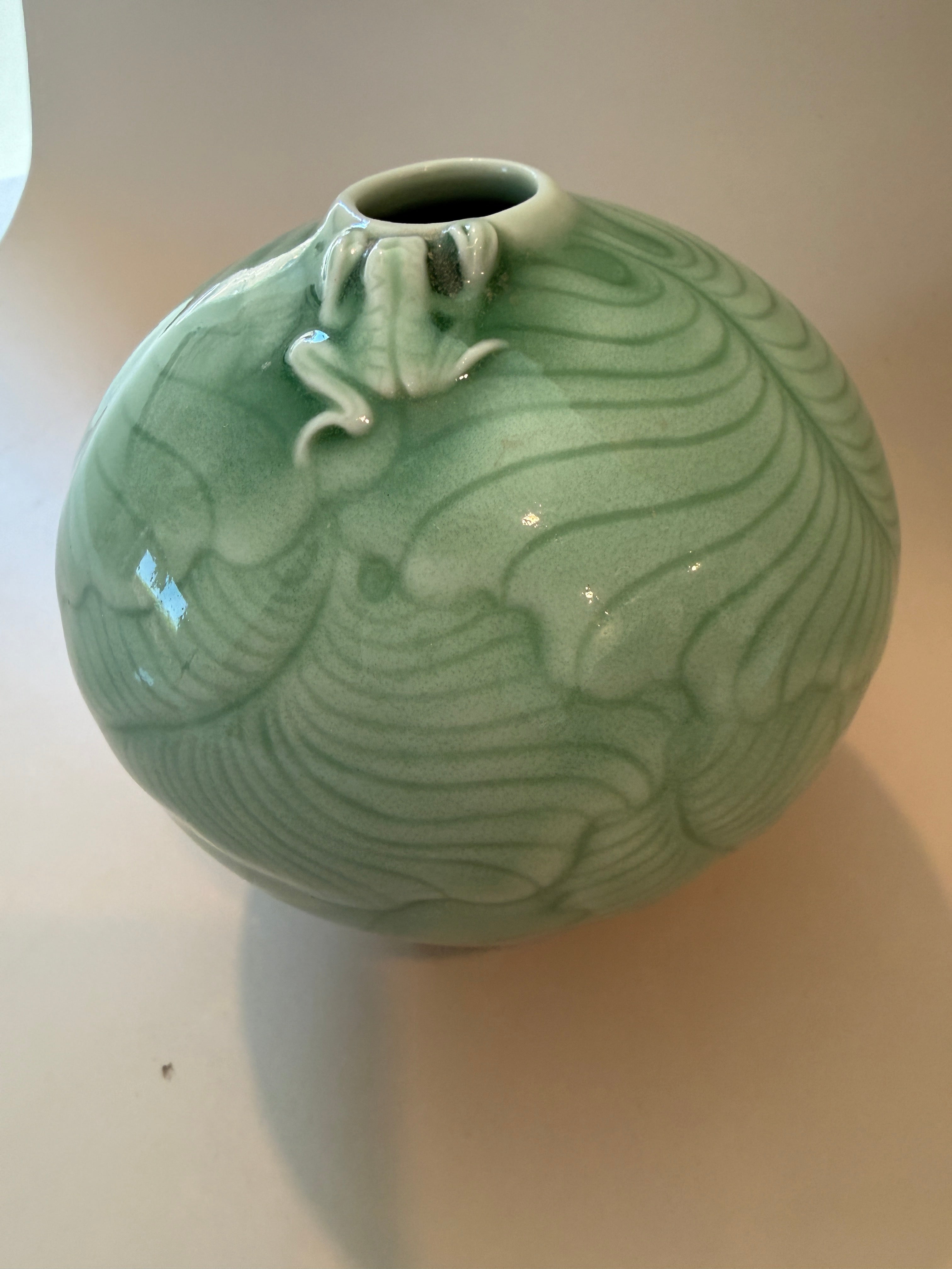 Elaine Coleman Celadon Vase.