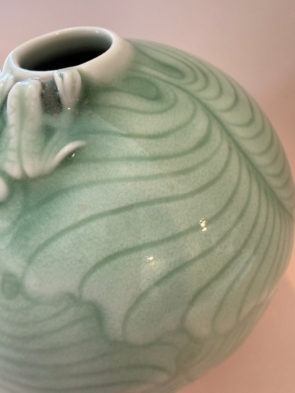 Elaine Coleman Celadon Vase.