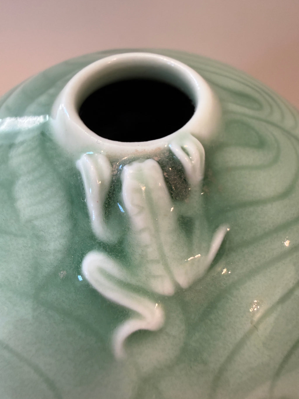 Elaine Coleman Celadon Vase.