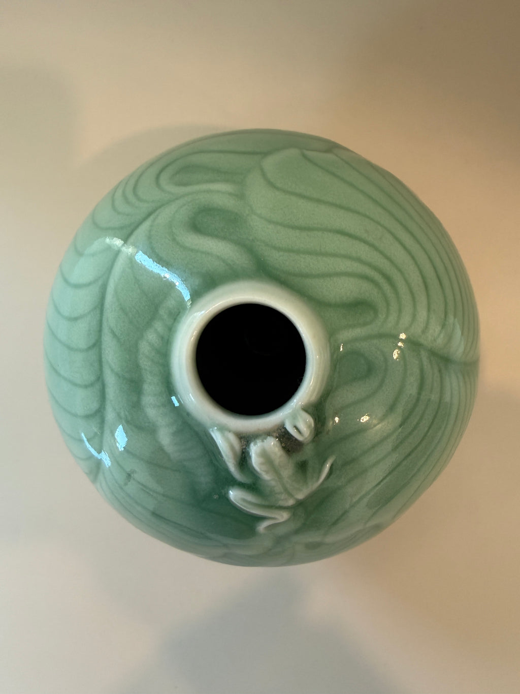 Elaine Coleman Celadon Vase.