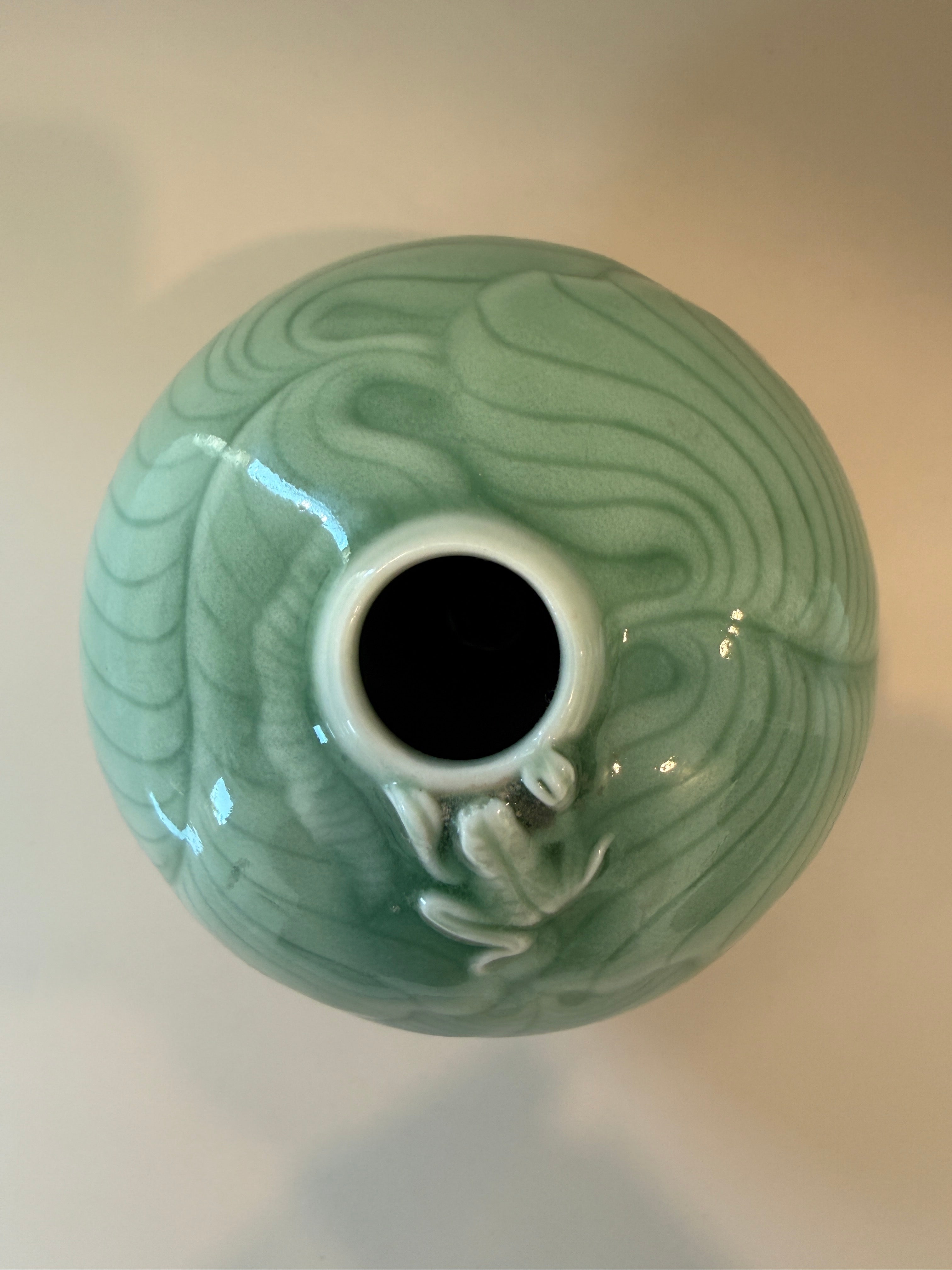 Elaine Coleman Celadon Vase.