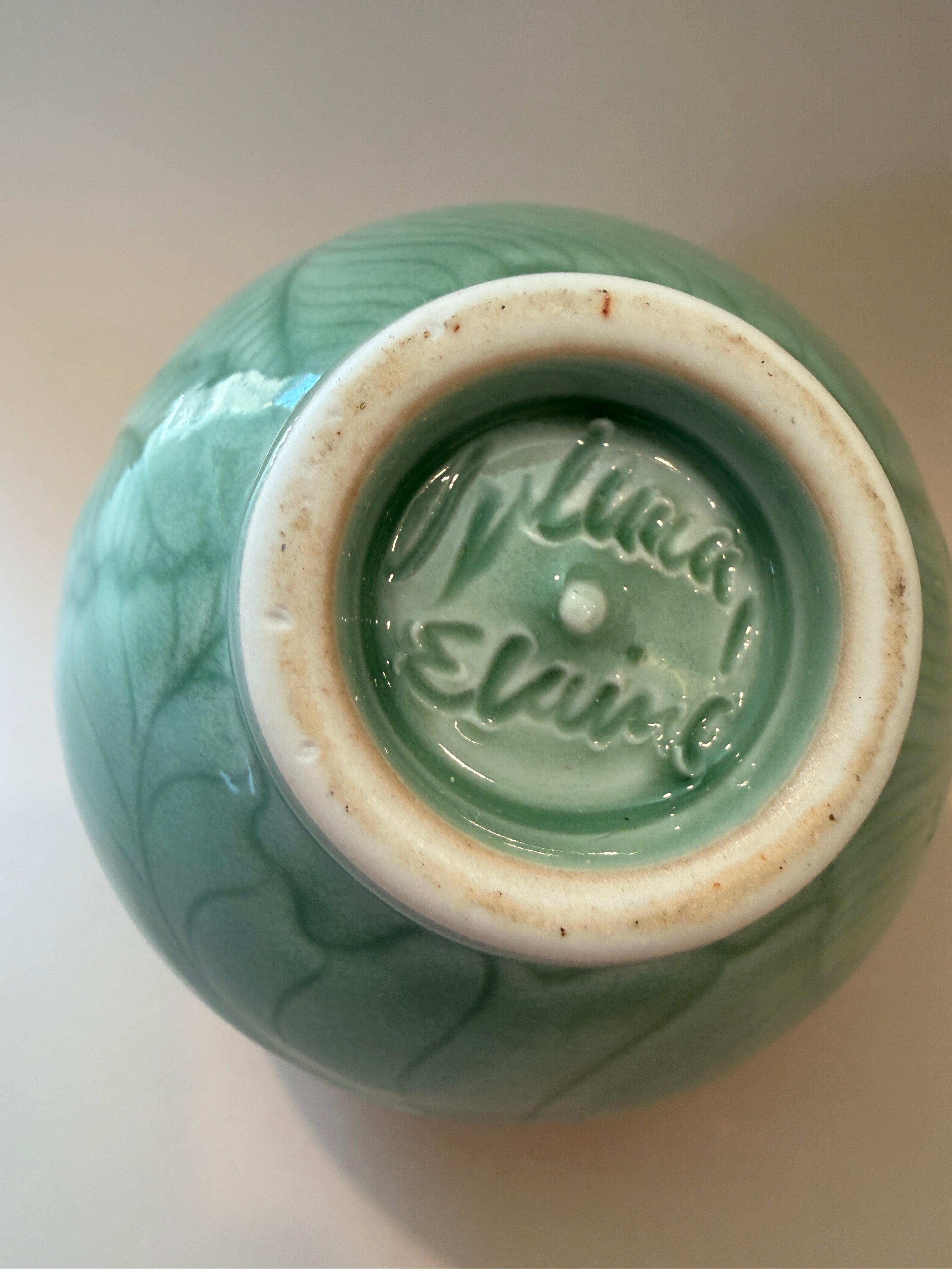 Elaine Coleman Celadon Vase.