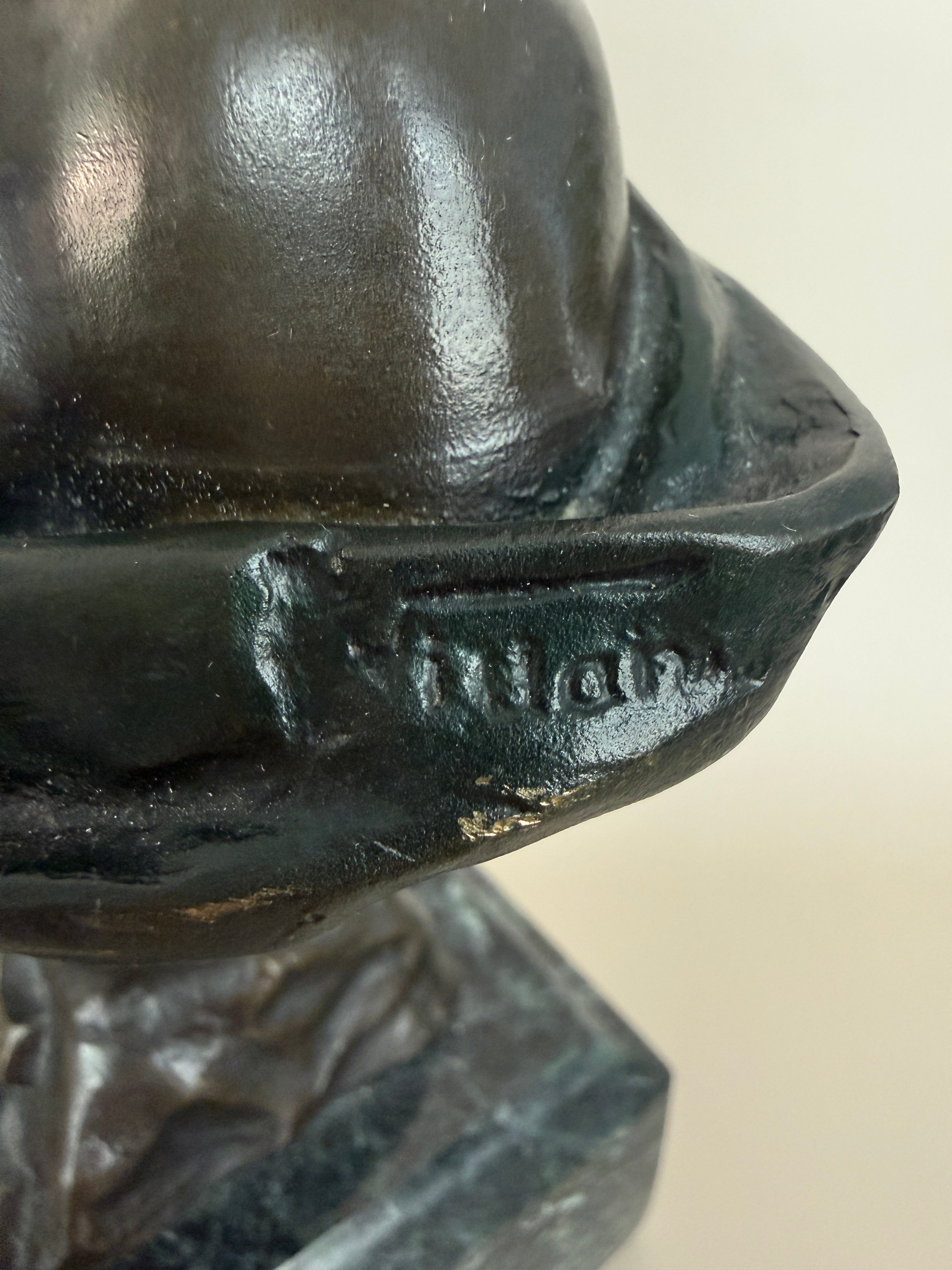 Vintage Bronze Bust Sculpture "Mlle et une Nuits" by Emmanuel Villanis.