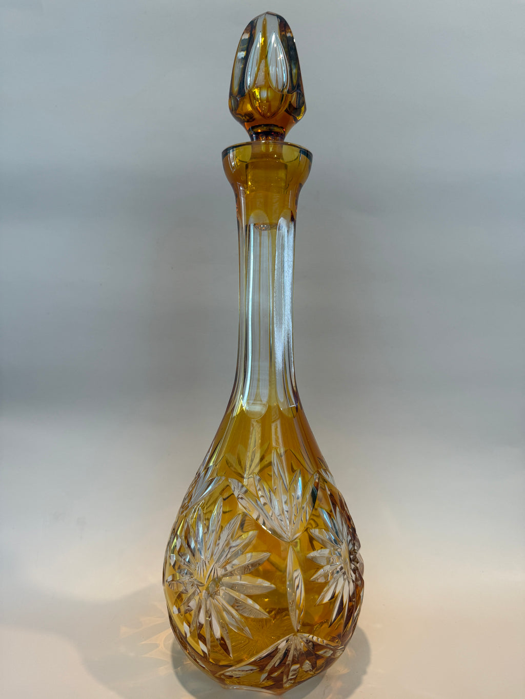 Vintage Nachtmann Traube Amber Decanter.