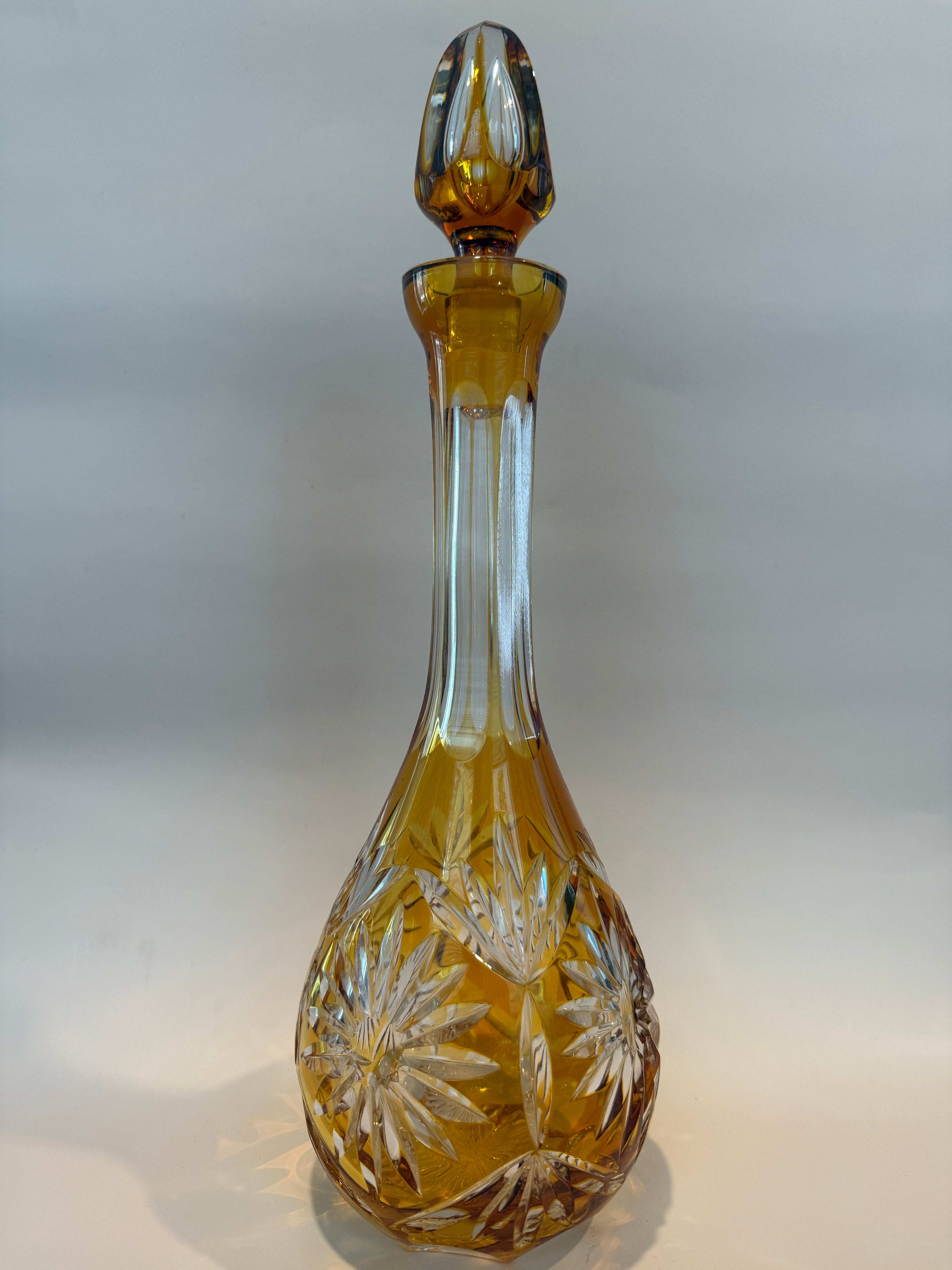 Vintage Nachtmann Traube Amber Decanter.