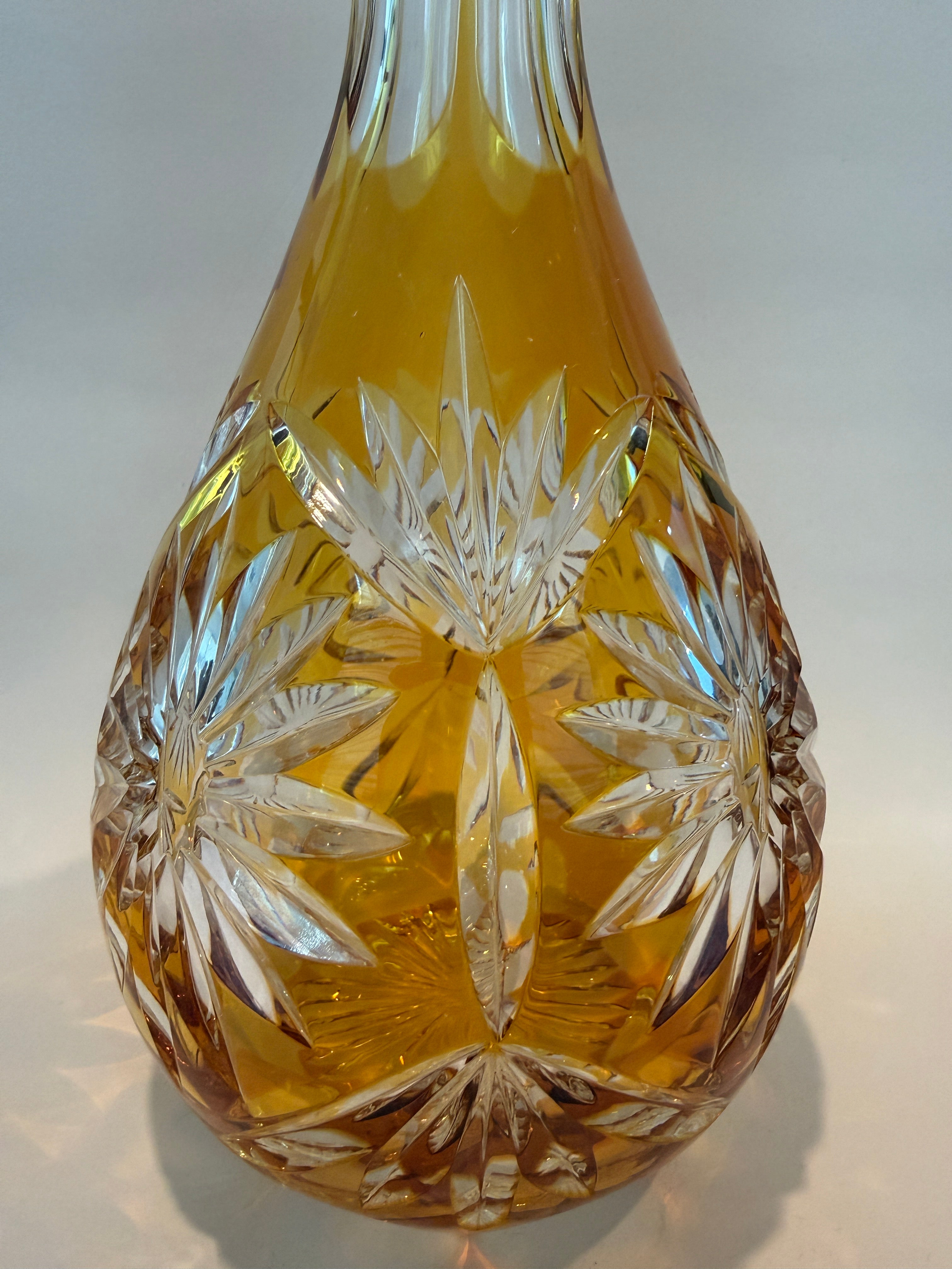 Vintage Nachtmann Traube Amber Decanter.