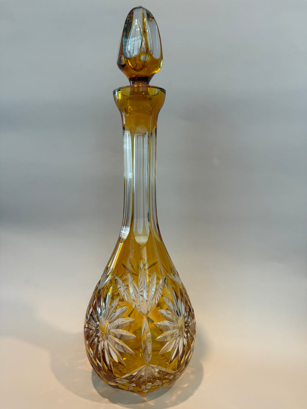 Vintage Nachtmann Traube Amber Decanter.