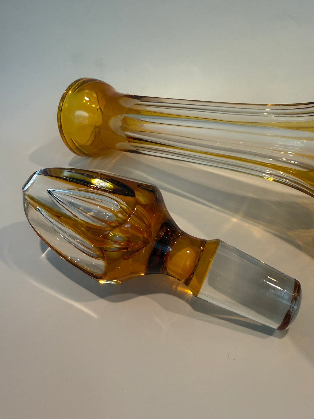 Vintage Nachtmann Traube Amber Decanter.