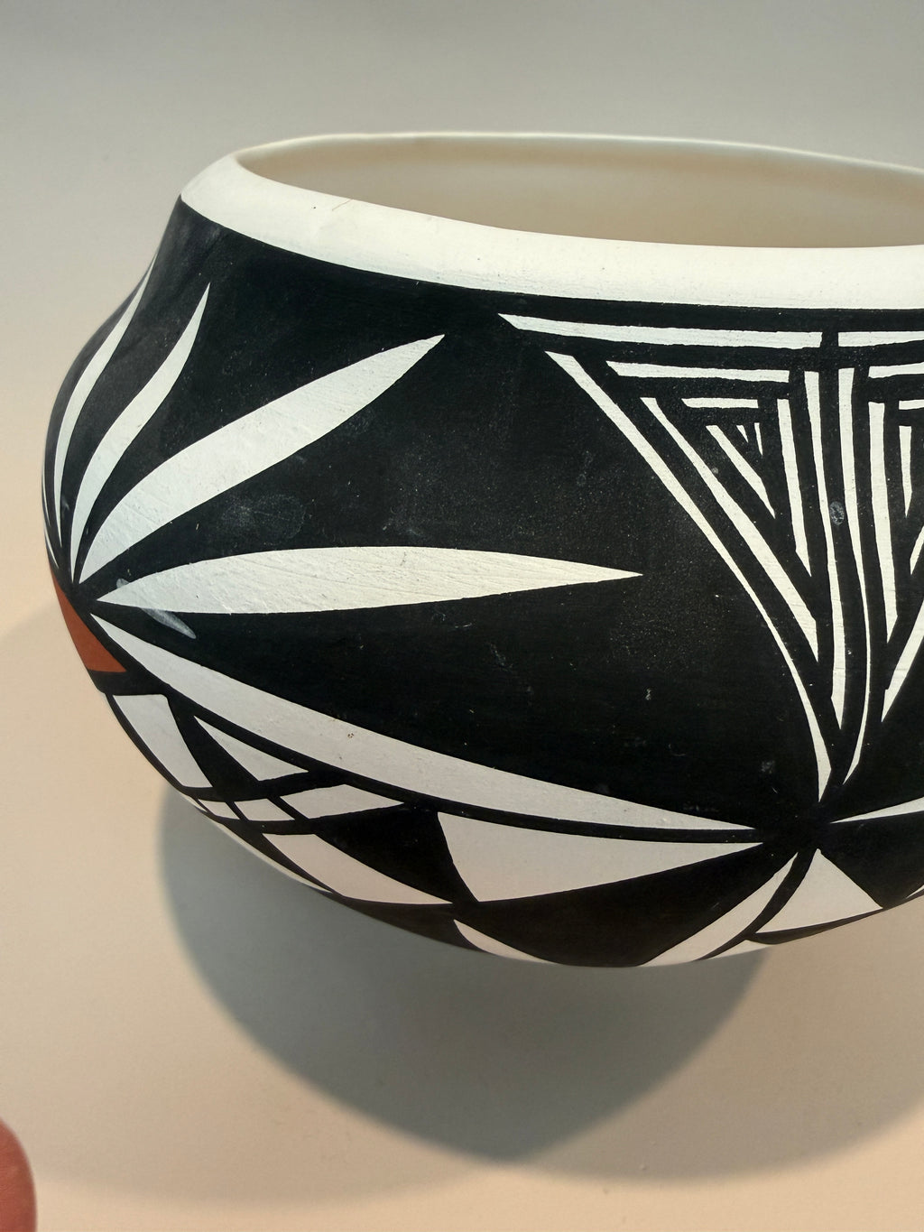 Acoma Pottery Bowl Signed.