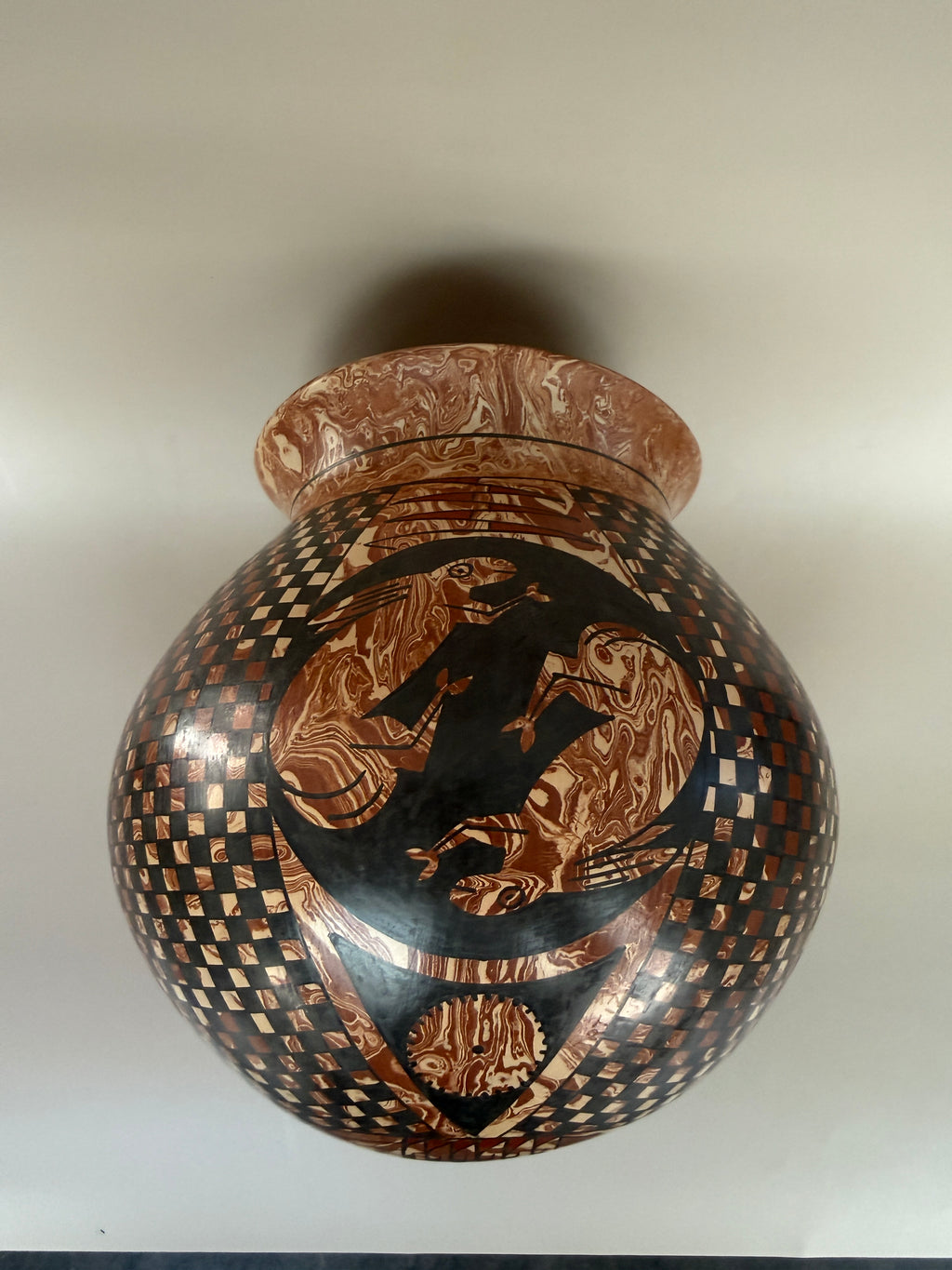 Vintage Mata Ortiz Ceramic Pot by Paty Ortiz.