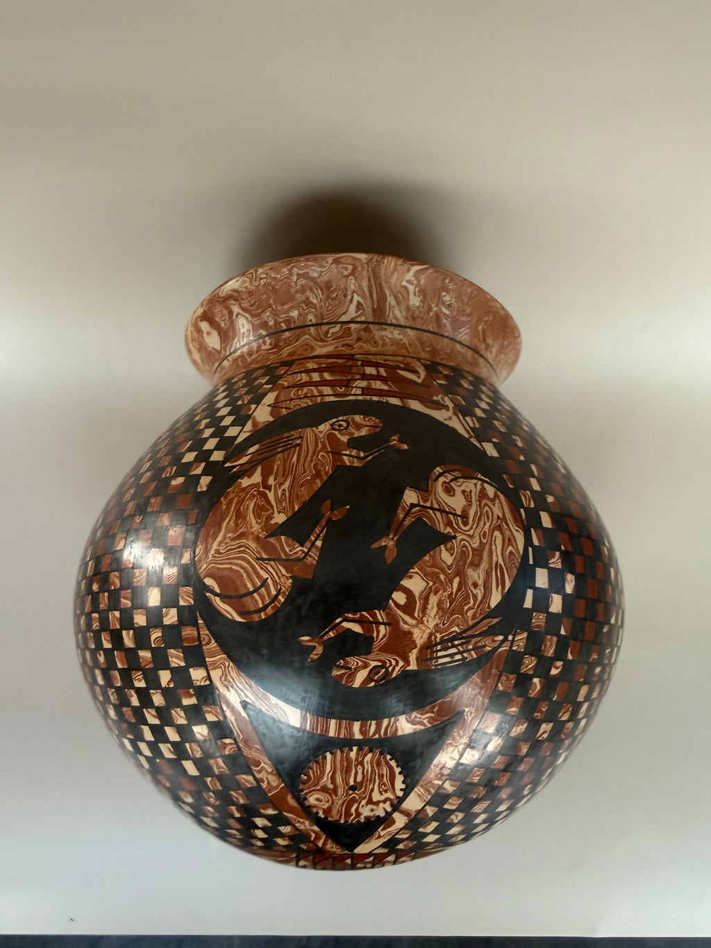 Vintage Mata Ortiz Ceramic Pot by Paty Ortiz.